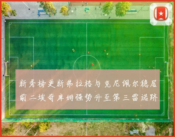 新秀榜更新弗拉格与克尼佩尔稳居前二埃奇库姆强势升至第三雷诺跻身第八名